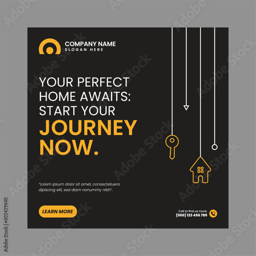Modern Real Estate Social Post Design Template