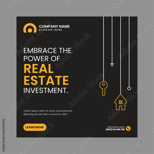 Modern Real Estate Social Post Design Template