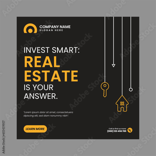 Modern Real Estate Social Post Design Template