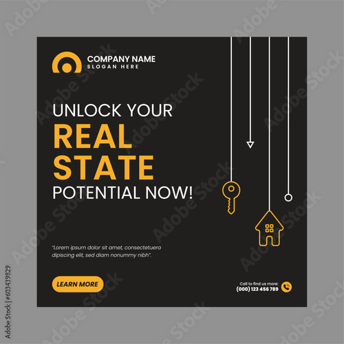 Modern Real Estate Social Post Design Template