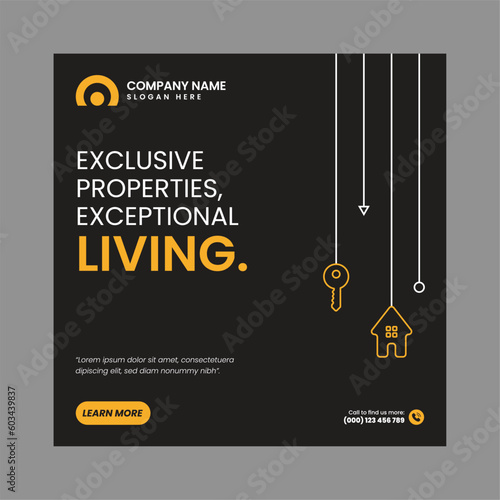 Modern Real Estate Social Post Design Template