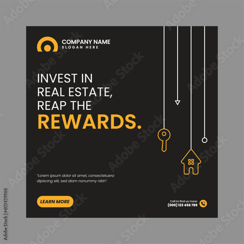 Modern Real Estate Social Post Design Template