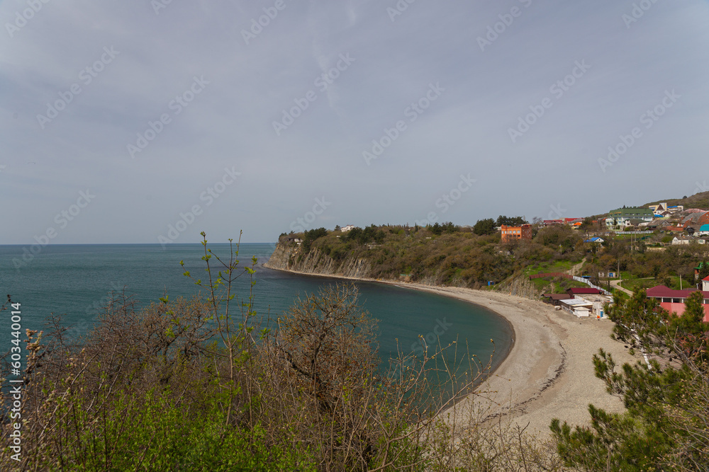 View of the Black Sea. Gelendzhik, Russia. 16.04.2023