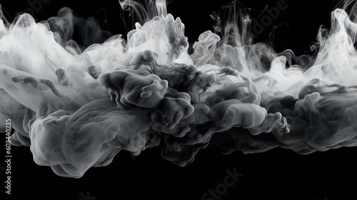 Ink Fusion: A Captivating Black and White Abstract. Generative AI