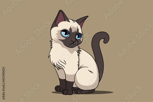 Obraz na plátne Siamese cat cute