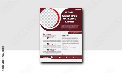 professional creative unique flyer design horizontal simple clean template vector design, layout in rectangle size