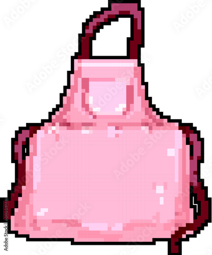 chef kitchen apron game pixel art retro vector. bit chef kitchen apron. old vintage illustration