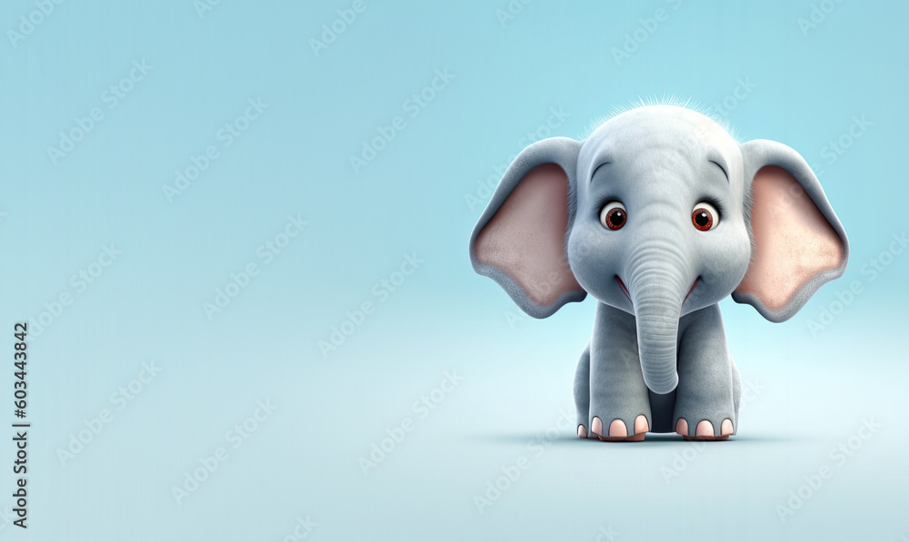 Cute Cartoon Elephant Character (Generative AI) Cute Cartoon Elephant Character (Generative AI)