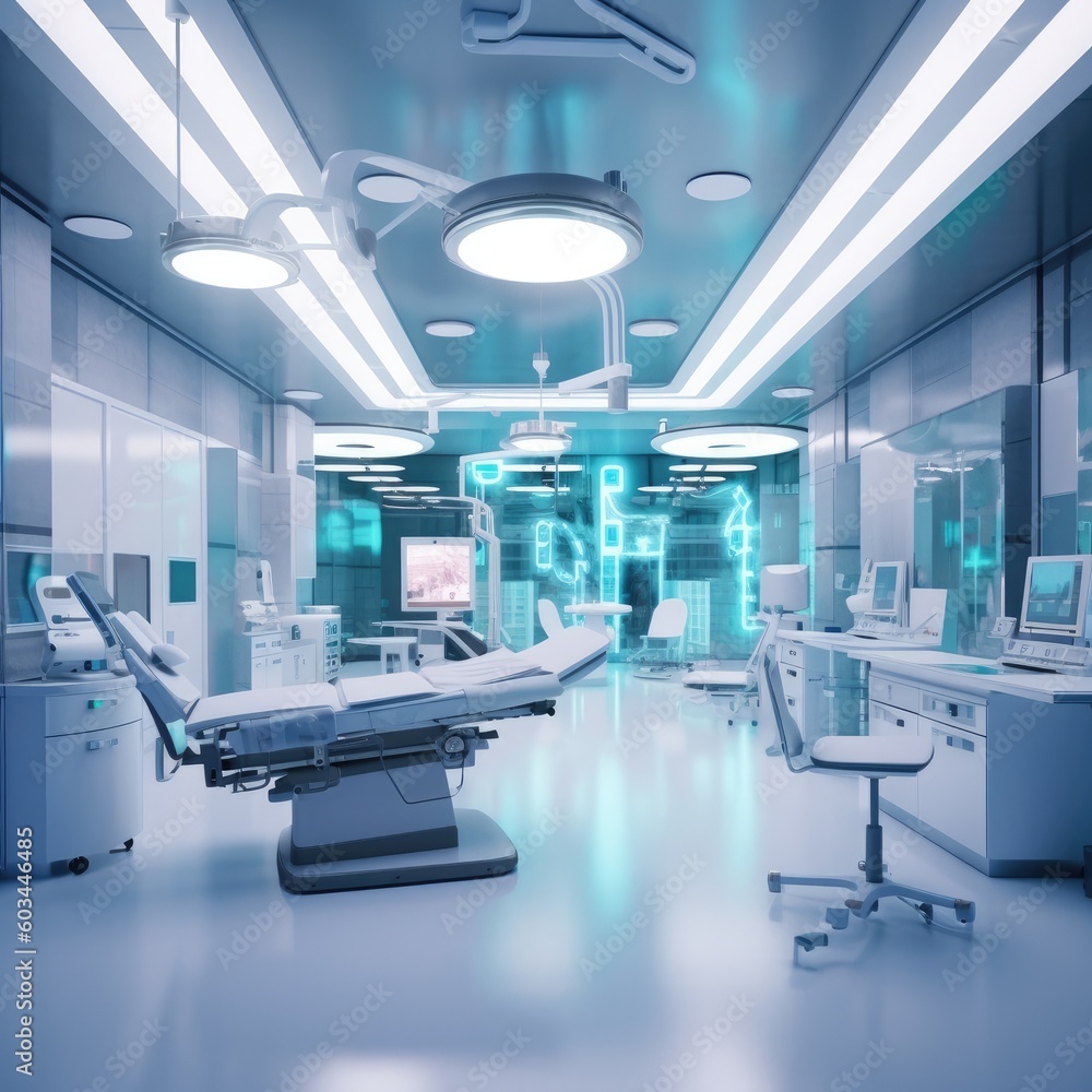 Empty operating room with medical equipment,Modern operating room interior, fully equipped, ready for operation,AI generated. Empty operating room with medical equipment,Modern operating room interior, fully equipped, ready for operation,AI generated.