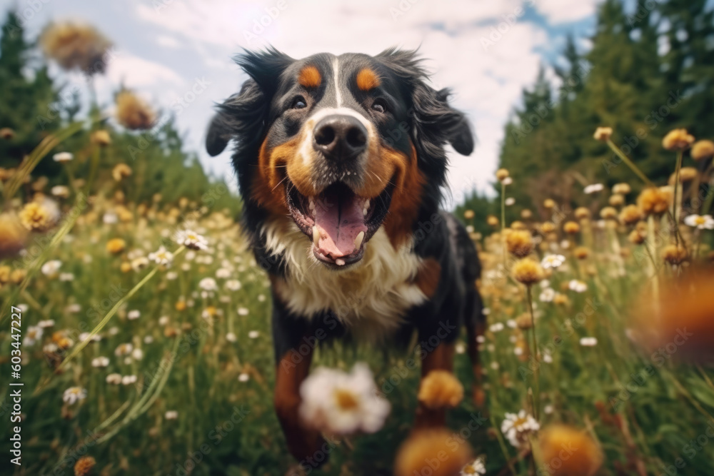 Portrait of cute bernese shepherd outdoors Portrait of cute bernese shepherd outdoors
