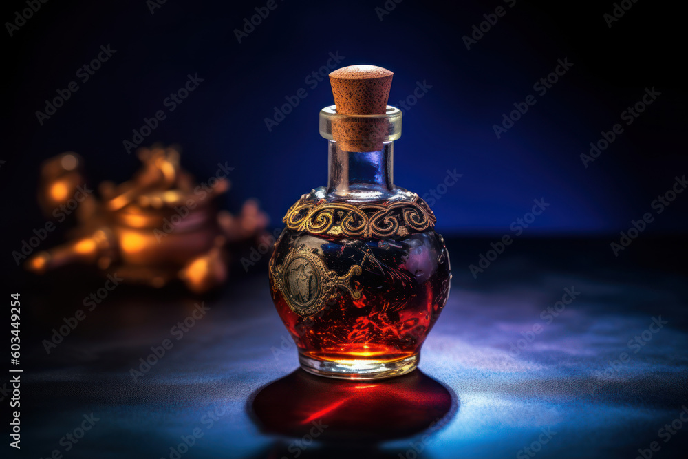 beautiful magic jar with strange potion inside, ai tools generated image beautiful magic jar with strange potion inside, ai tools generated image