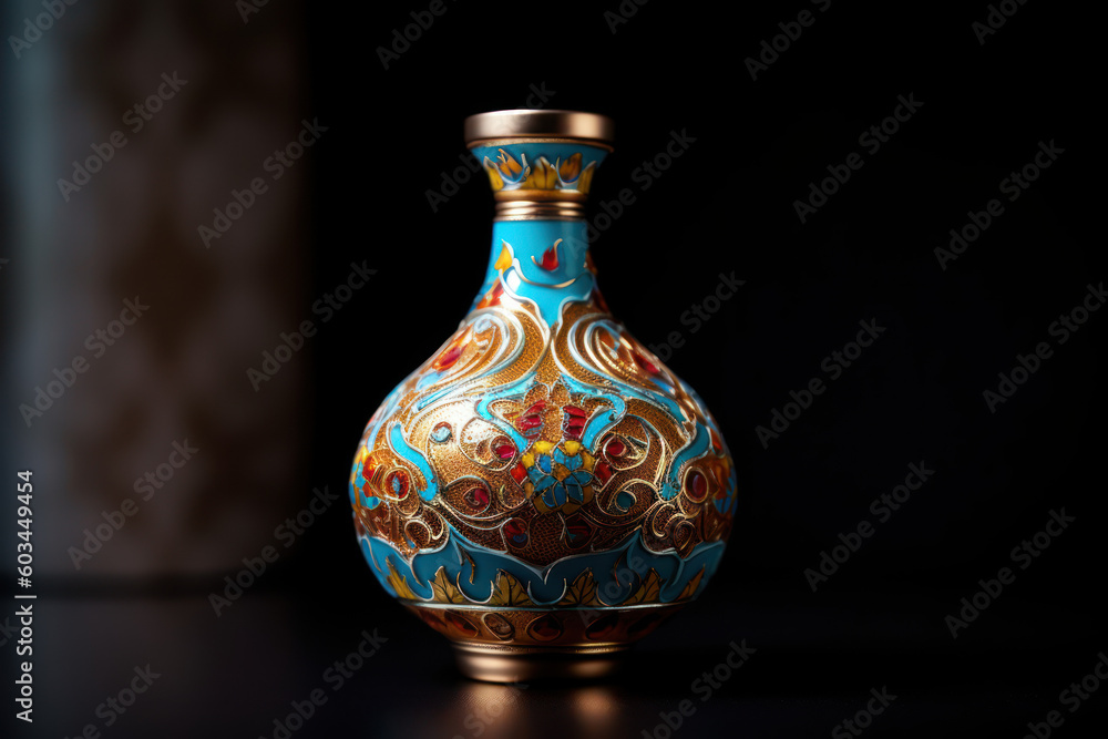 beautiful well decorated traditional oriental vase, ai tools generated image beautiful well decorated traditional oriental vase, ai tools generated image
