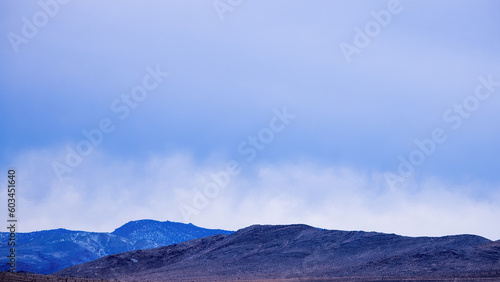 Mountains with clouds in the sky