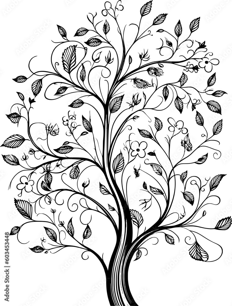 Obraz premium Tree Line Art