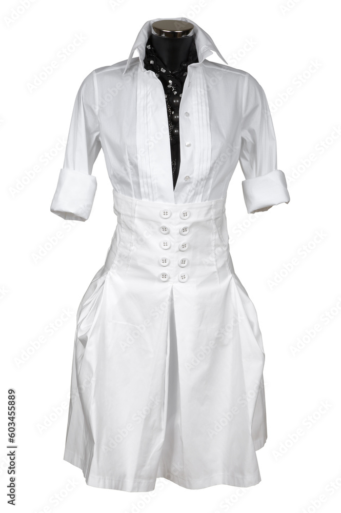 Fashionable female suit on a white background Fashionable female suit on a white background
