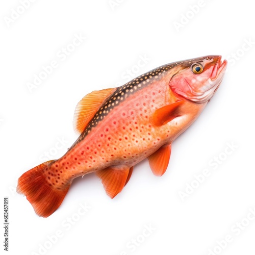 Coral Trout fish isolated on white. Generative AI