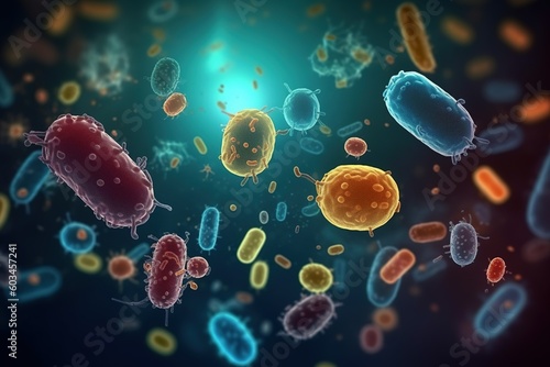 Probiotics Bacteria Biology, microflora Fototapet