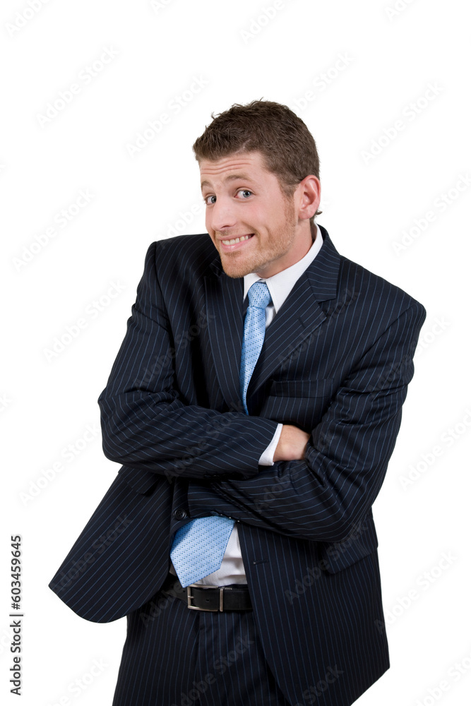 happy businessman on isolated background happy businessman on isolated background