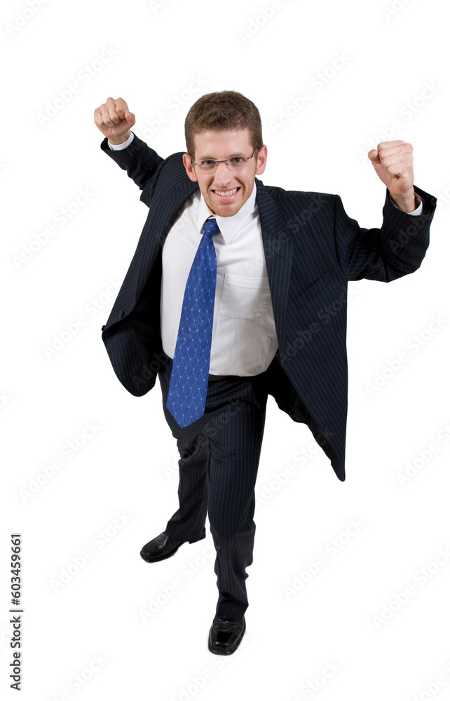 successful young businessman on white background successful young businessman on white background