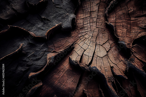 Creative texture composition. Texture of old tree bark trunk. wood. Close up as a wooden background. Macro close up 