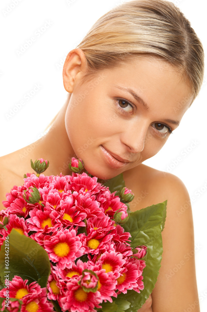 Portrait of beautiful woman before spa treatment Portrait of beautiful woman before spa treatment
