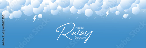 Rainy season illustration vector, Template format for greetings, wishes and celebrations. Annual rainfall time. Exciting wet season activities. Beautiful April rain. Monsoon sale template, leaflet.  
