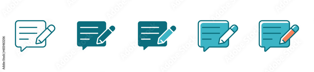 feedback icon for writing a review of an article, blog, social media, or comment signs with style variations vector design feedback icon for writing a review of an article, blog, social media, or comment signs with style variations vector design