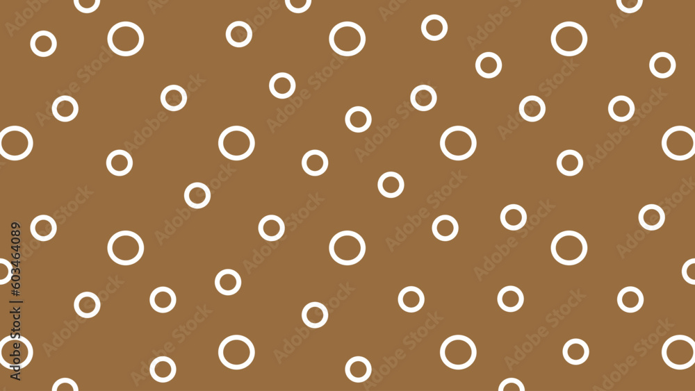 Brown background with white circles