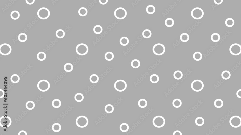 Dark grey background with white circles