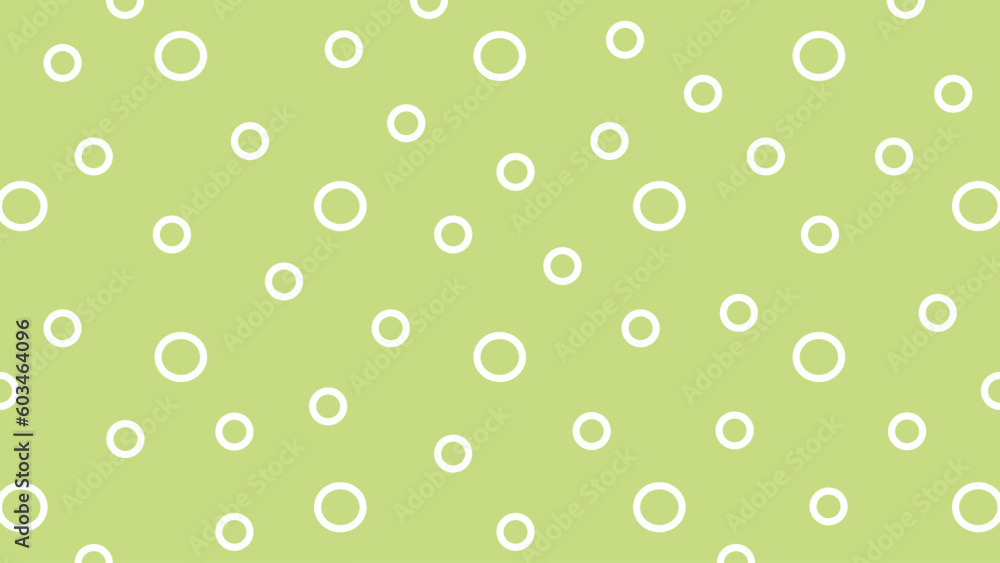 Green background with white circles