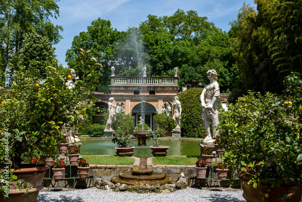 Fototapeta premium Garden of Palazzo Pfanner, Lucca, Tuscany, Italy