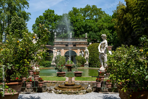 Garden of Palazzo Pfanner, Lucca, Tuscany, Italy