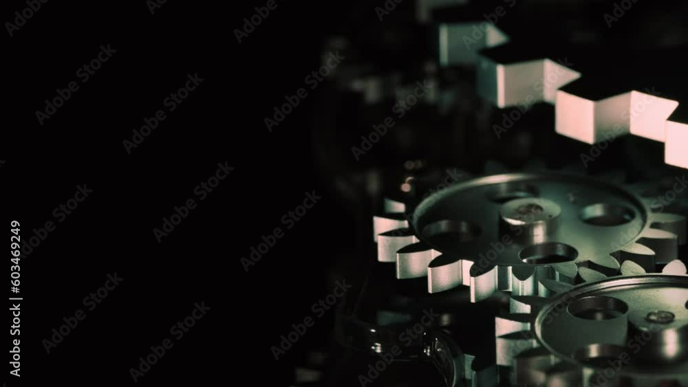 Abstract Mechanic Turning Industrial Clock Gears Abstract Mechanic Turning Industrial Clock Gears