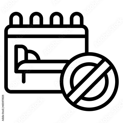 Overbooked Vector Line Icon