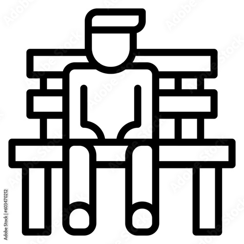 Loneliness Vector Line Icon