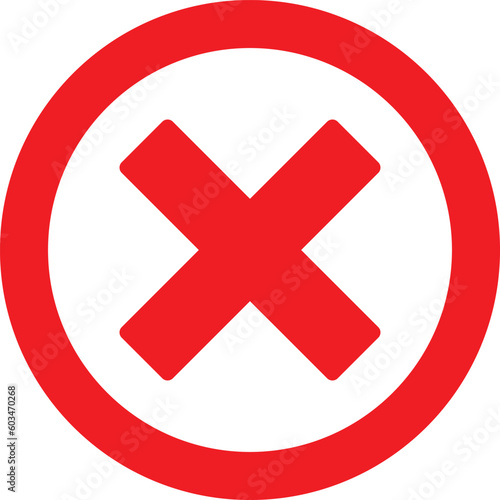red delete icon circle vector . remove  , close, cancel and incorrect icon