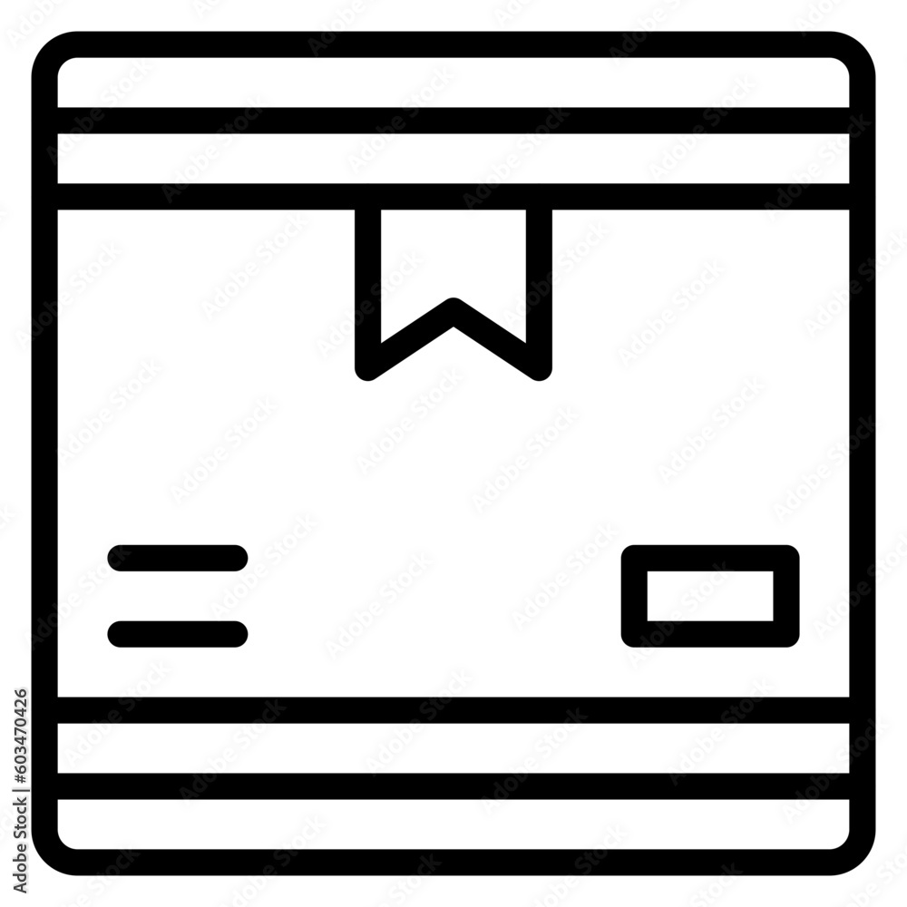 Cardboards Vector Line Icon Cardboards Vector Line Icon