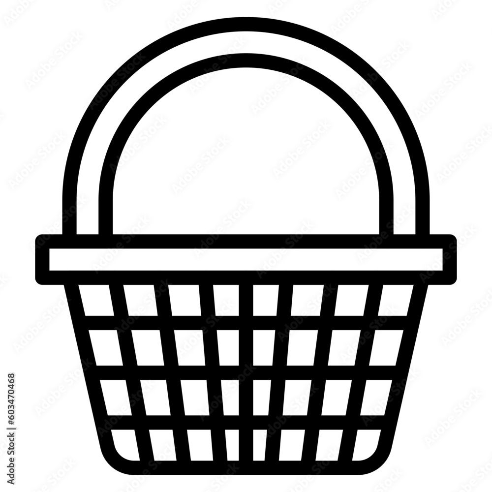 Basket Vector Line Icon
