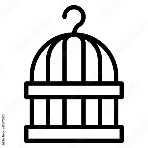 Birdcage Vector Line Icon