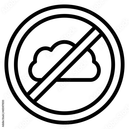 Cloud Inaccessible Vector Line Icon