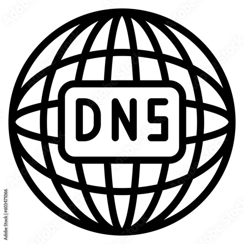 DNS Vector Line Icon