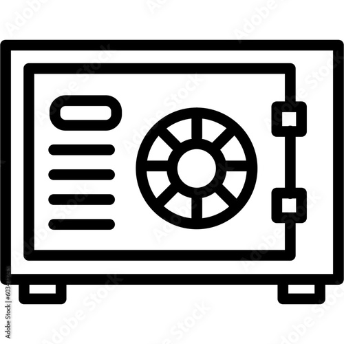 Safe Box Vector Line Icon