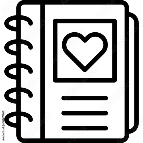 Family Book Vector Line Icon