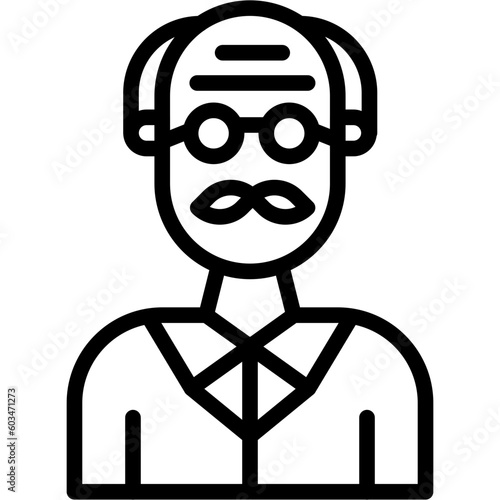 Grandfather Vector Line Icon
