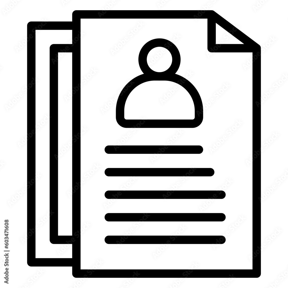 Business Files Vector Line Icon Business Files Vector Line Icon