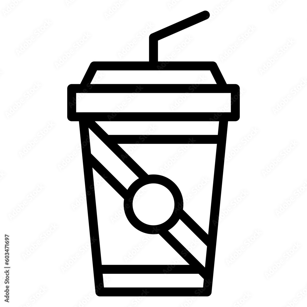Soft Drink Vector Line Icon Soft Drink Vector Line Icon