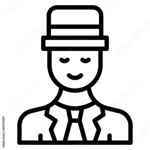 Film Director Vector Line Icon