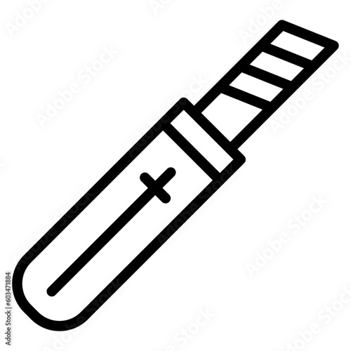 Cutter Vector Line Icon