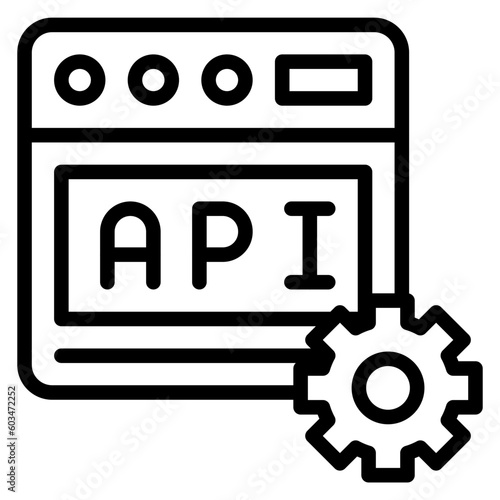 Web API Vector Line Icon