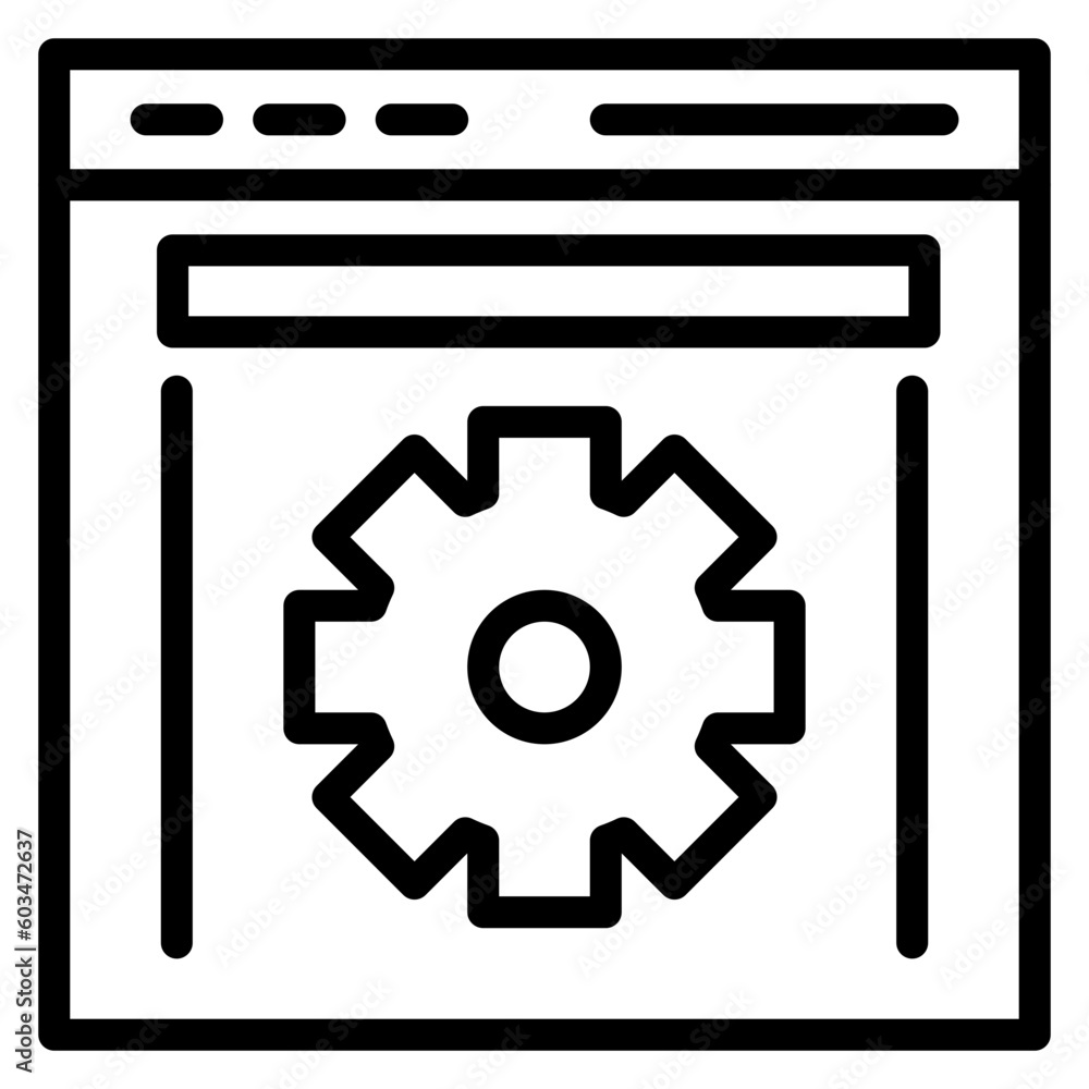 Web Optimization Vector Line Icon Web Optimization Vector Line Icon